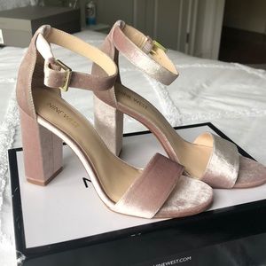 NEW Nine West Ankle Strap Block Heel Sandals